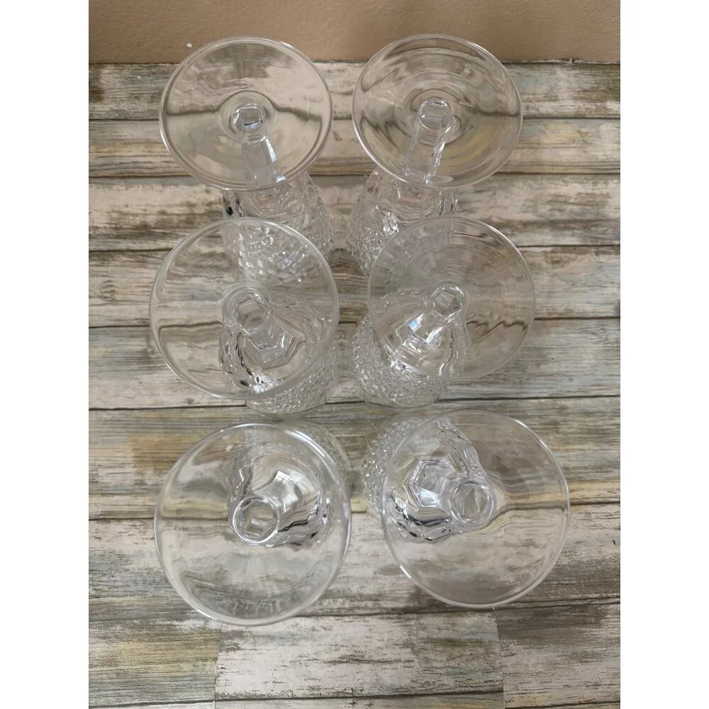 Set of 6 Waterford Crystal ALANA 7" Water Goblets Gothic Mark Vintage - Picture 11 of 16